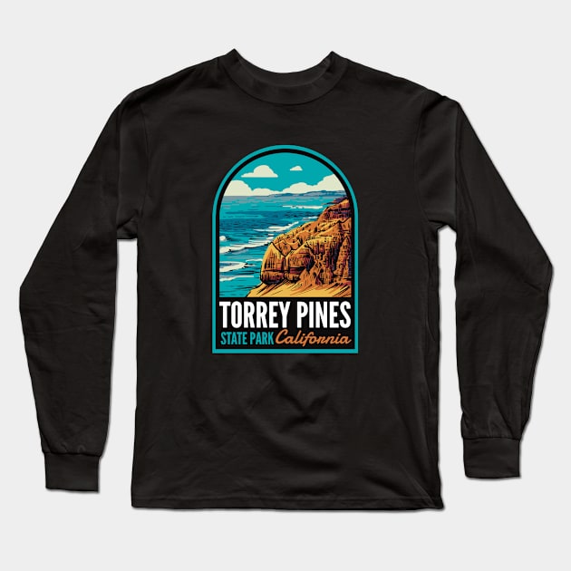 Torrey Pines State Park CA Long Sleeve T-Shirt by HalpinDesign